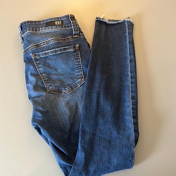 Kut from the Kloth Connie High Waist Raw Hem Ankle Skinny Jeans - Picture 1 of 5